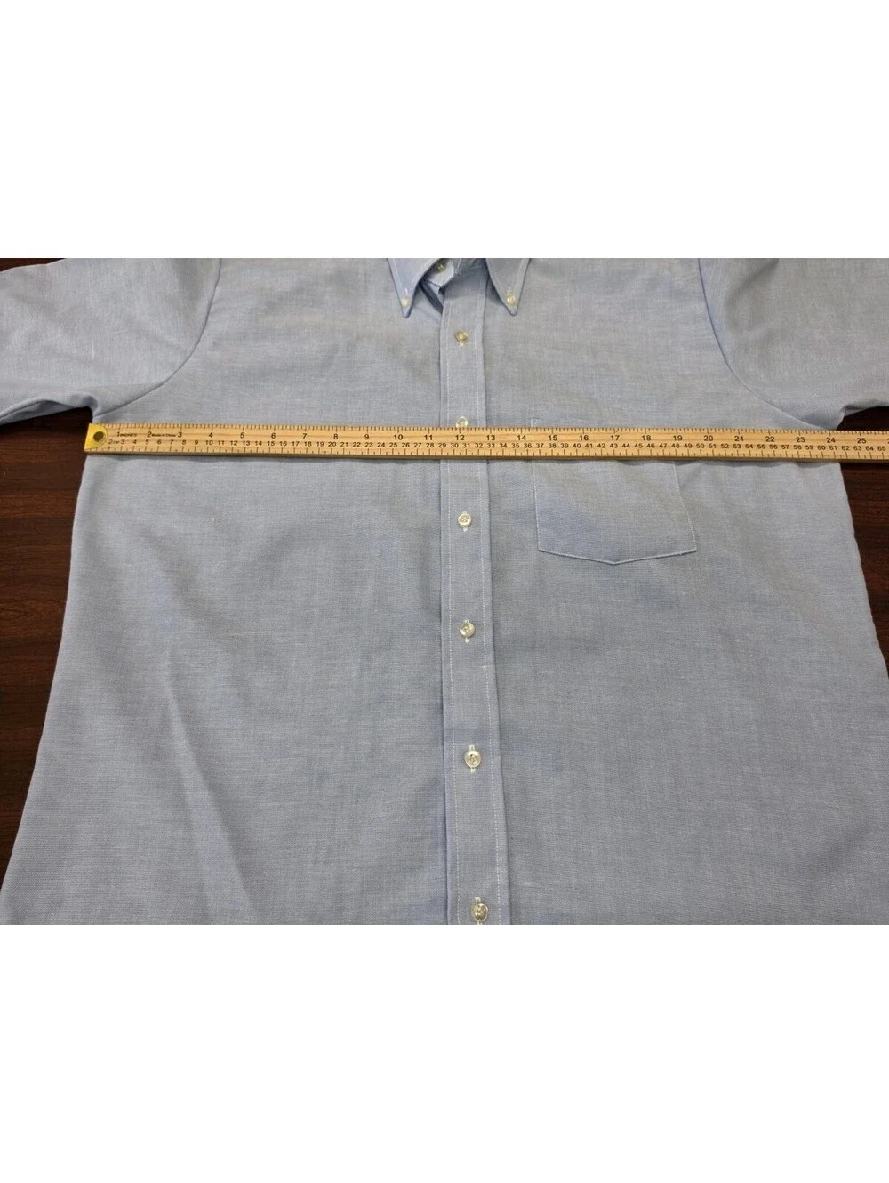 Vintage Ultimo Men Light Blue Short Sleeve Button Down Shirt Retro USA Made XL